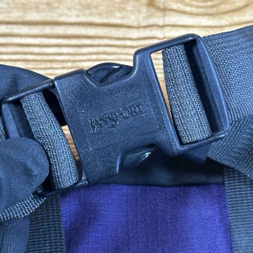 Vintage JanSport Hiking Waist Bag 2 Bottle Holder Zipper Aztec Print Purple - Picture 7 of 10